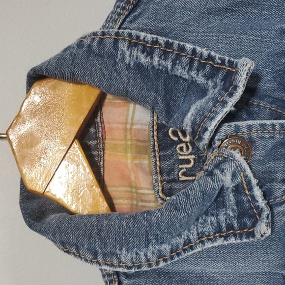 RUE21 jacket womens size small demin ripped torn destroyed holes shop jacket - Picture 4 of 10
